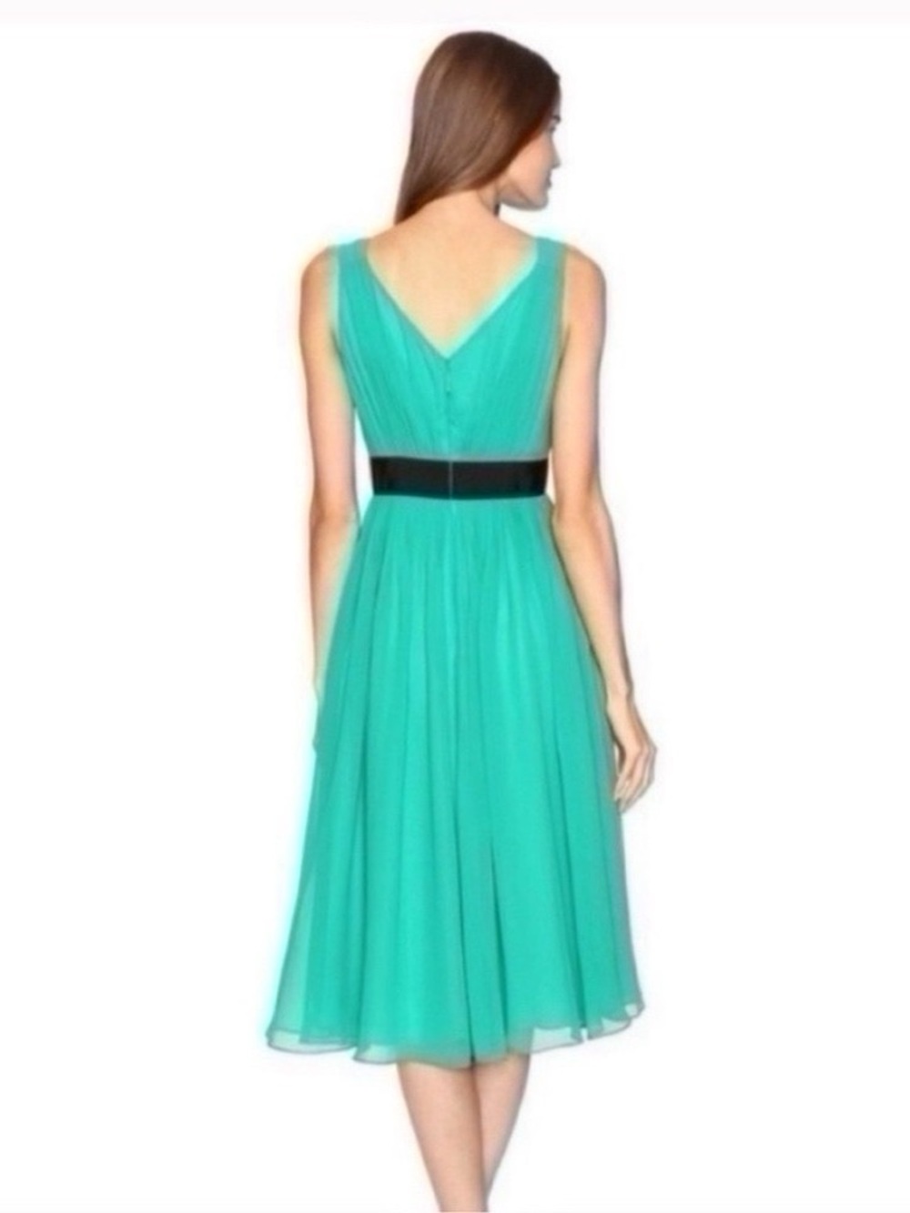 NEW Kate Spade Emerald Ring Green Chiffon Dress - Picture 14 of 14